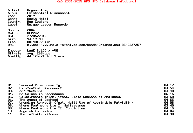 Organectomy-Existential_Disconnect-CD-2019