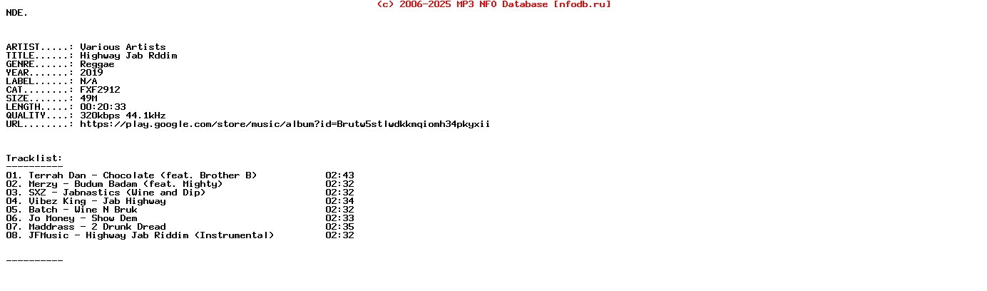 VA-Highway_Jab_Rddim-(FXF2912)-WEB-2019
