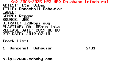 Ital_Vibes-Dancehall_Behavior-Single_Web-2019