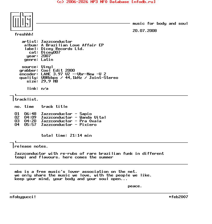 Jazzconductor--A_Brazilian_Love_Affair_Ep-(DICEY007)-Vinyl-2007-mbs