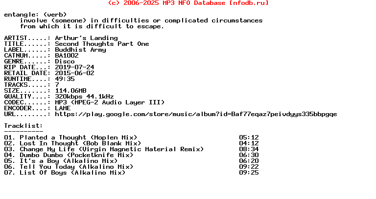 Arthurs_Landing-Second_Thoughts_Part_One-(BA1002)-WEB-2015