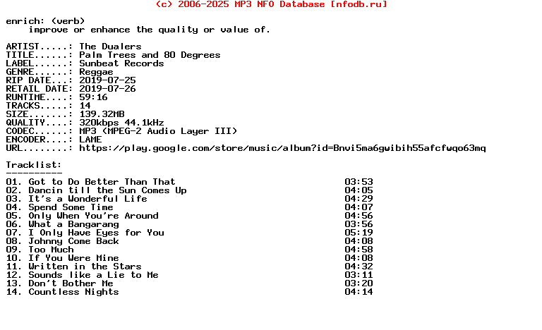The_Dualers-Palm_Trees_And_80_Degrees-WEB-2019