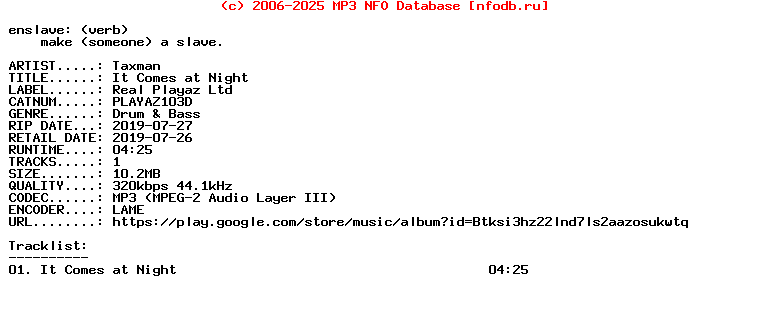 Taxman-It_Comes_At_Night-(PLAYAZ103D)-Single-WEB-2019
