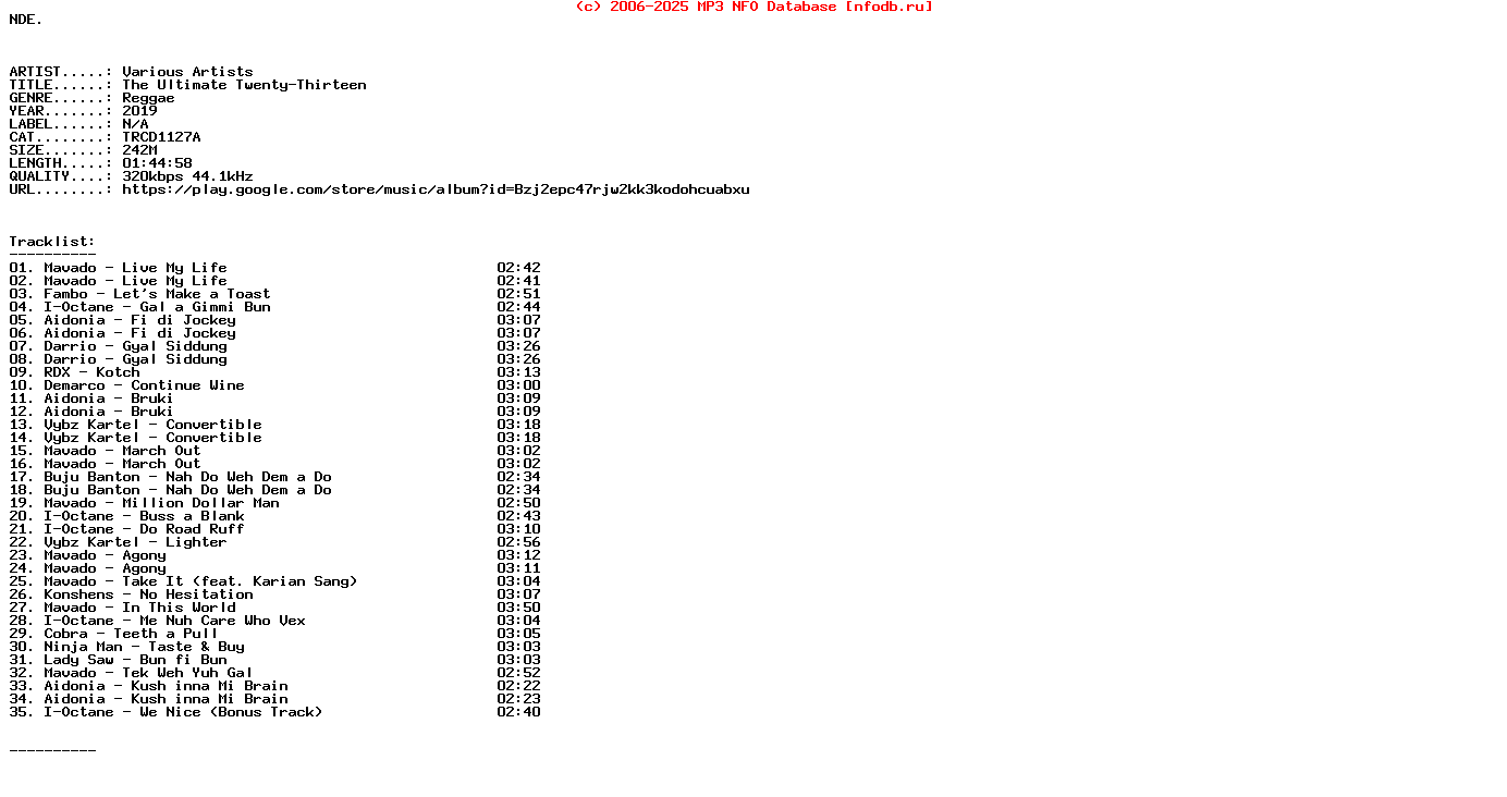 VA-The_Ultimate_Twenty-Thirteen-(TRCD1127A)-WEB-2019