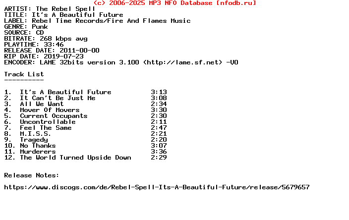 The_Rebel_Spell-Its_A_Beautiful_Future-2011
