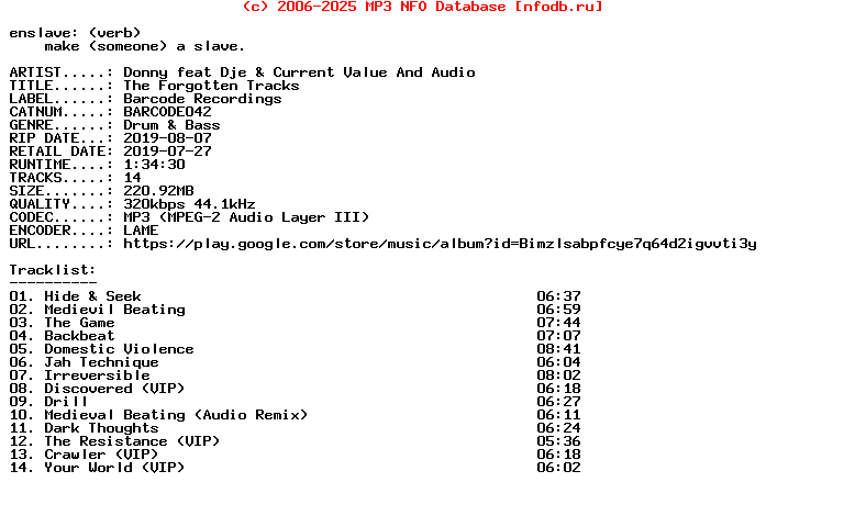 Donny_Feat_Dje_And_Current_Value_And_Audio-The_Forgotten_Tracks-(BARCODE042)-WEB-2019
