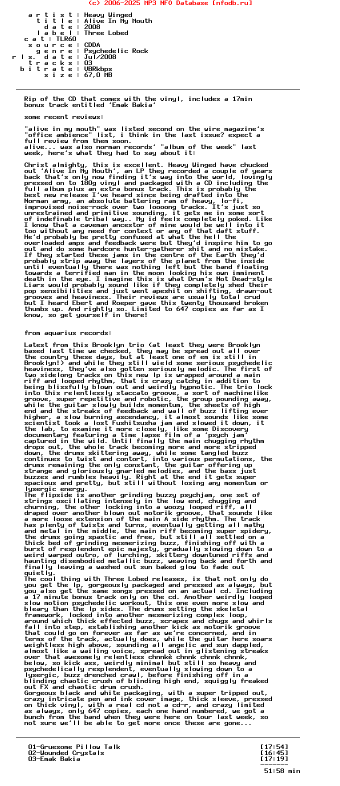 Heavy_Winged--Alive_In_My_Mouth-(THREE_LOBED)-2008
