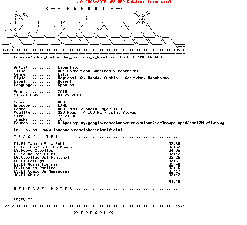 Laberinto-Que_Barbaridad_Corridos_Y_Rancheras-ES-WEB-2010-Fregon