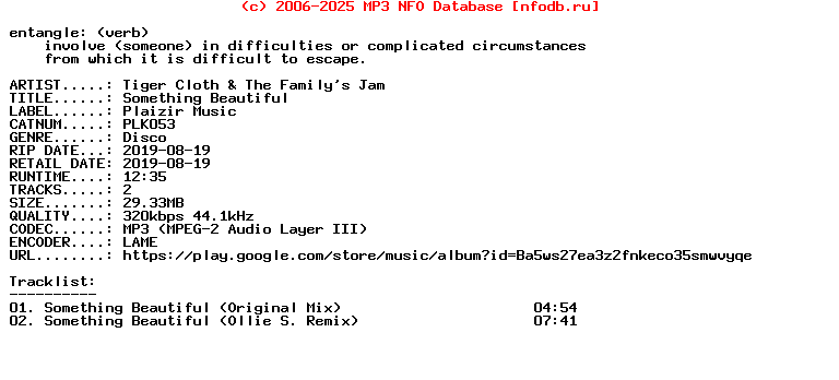 Tiger_Cloth_And_The_Familys_Jam-Something_Beautiful-(PLK053)-WEB-2019
