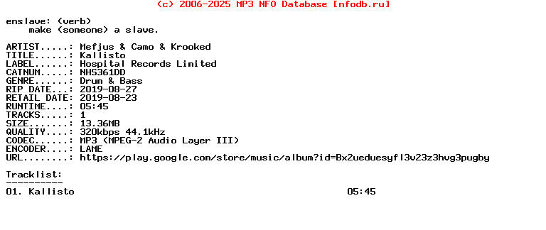 Mefjus_And_Camo_And_Krooked-Kallisto-(NHS361DD)-Single-WEB-2019