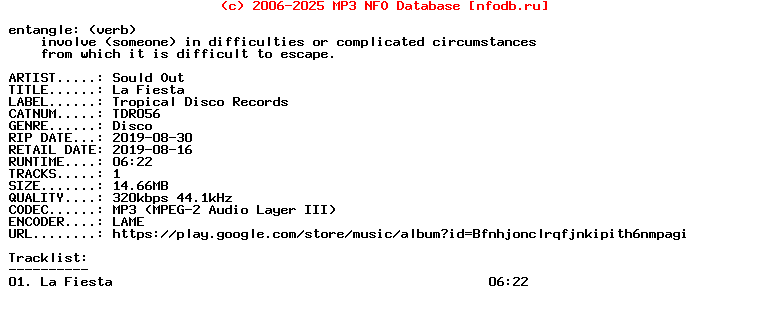 Sould_Out-La_Fiesta-(TDR056)-Single-WEB-2019