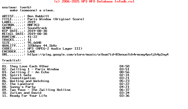 Ben_Babbitt-Paris_Window_(ORIGINAL_SCORE)-(NNF353)-Ost-WEB-2019