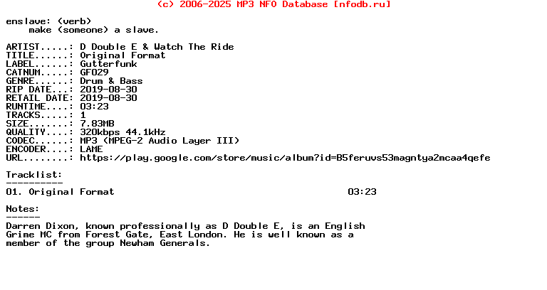 D_Double_E_And_Watch_The_Ride-Original_Format-(GF029)-Single-WEB-2019