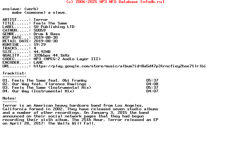 Terror-Feels_The_Same-(SV059)-WEB-2019