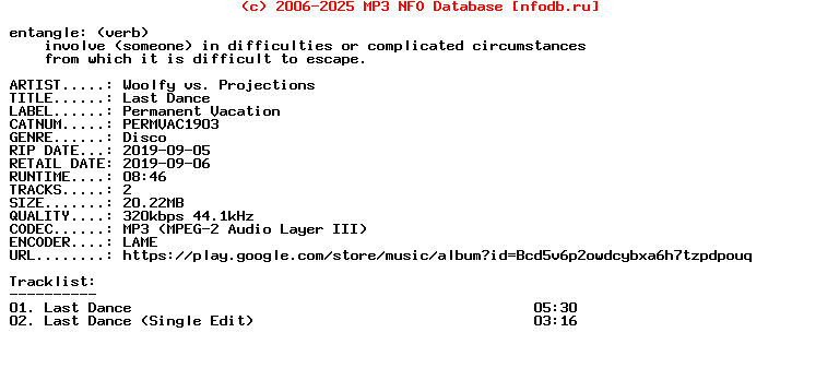 Woolfy_Vs_Projections-Last_Dance-(PERMVAC1903)-WEB-2019