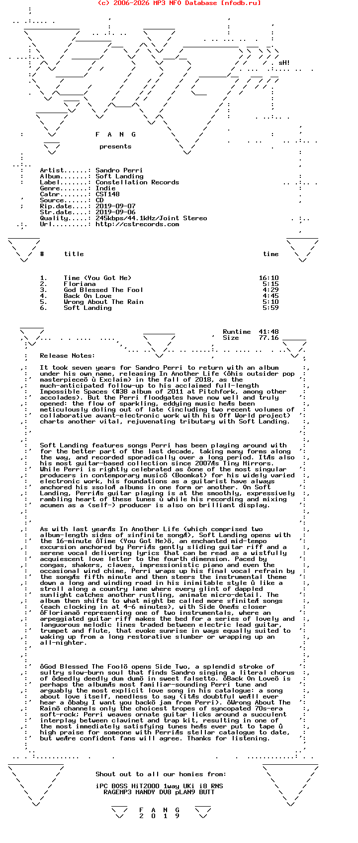 Sandro_Perri-Soft_Landing-(CST148)-CD-2019