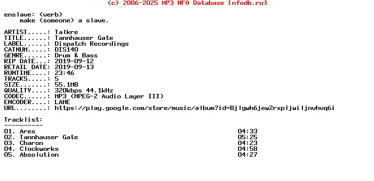 Talkre-Tannhauser_Gate-(DIS140)-EP-WEB-2019