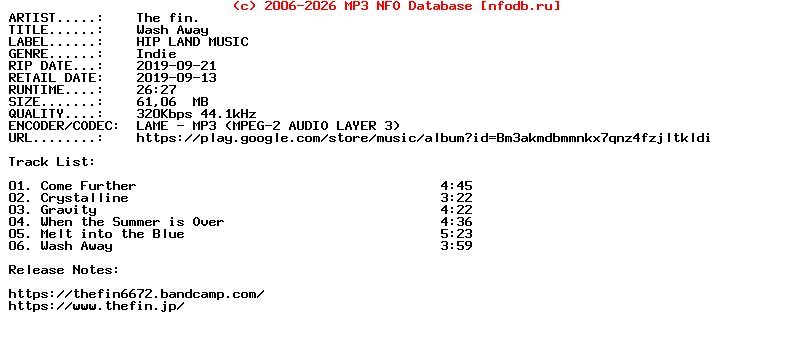 The_Fin.-Wash_Away-EP-2019